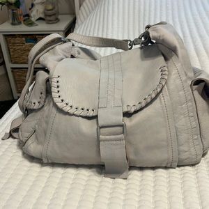 Free People Light Gray Hobo Bag